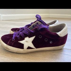 Golden Goose | Burgundy Velvet Superstar Sneakers Size: 36